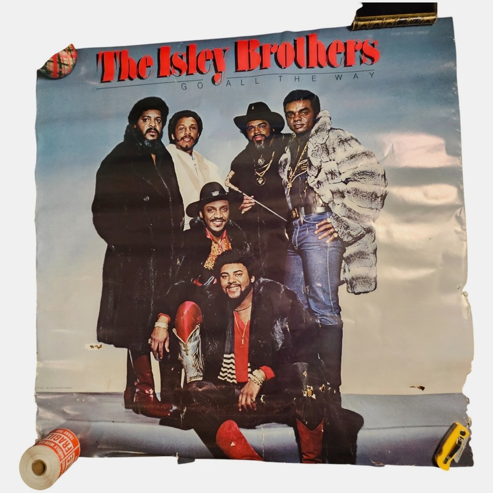 The Isley Brothers Go All The Way 36x36 Original Vintage 1980 Promo Album Poster